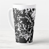 白黒抽象芸術氷形成 カフェラテマグ (左アングル)