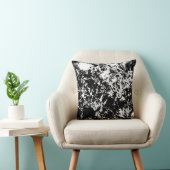 白黒抽象芸術氷形成 クッション (椅子)