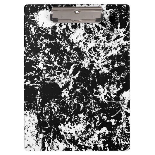 白黒抽象芸術氷形成 クリップボード (正面)