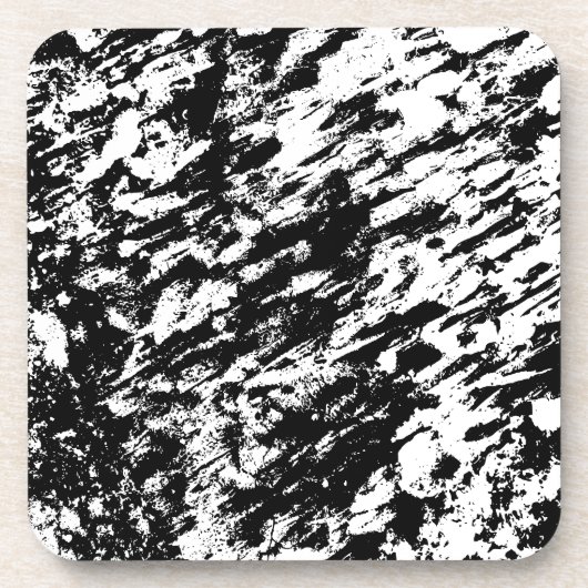白黒抽象芸術氷形成 コースター (正面)