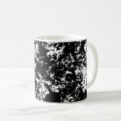 白黒抽象芸術氷形成 コーヒーマグカップ (正面右)