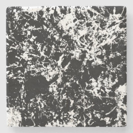 白黒抽象芸術氷形成 ストーンコースター