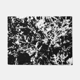 白黒抽象芸術氷形成 ドアマット