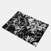 白黒抽象芸術氷形成 ドアマット (アングル)