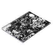 白黒抽象芸術氷形成 ノートブック (左側)