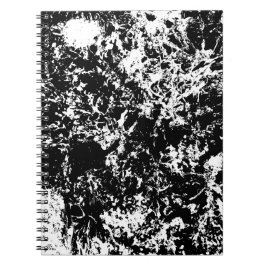 白黒抽象芸術氷形成 ノートブック