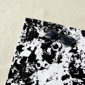 白黒抽象芸術氷形成 ビーチタオル (インサイチュ)