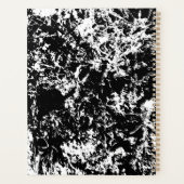 白黒抽象芸術氷形成 プランナー手帳 (裏面)