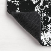 白黒抽象芸術氷形成 マウスパッド (コーナー)