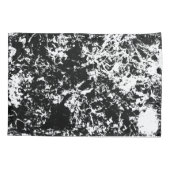 白黒抽象芸術氷形成 枕カバー (裏面)