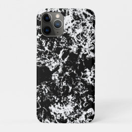 白黒抽象芸術氷形成 iPhone 11 PROケース
