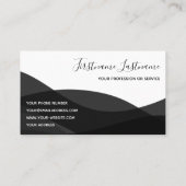 白黒抽象芸術波書道 名刺 (裏面)