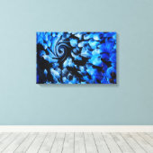 白黒抽象芸術渦巻き キャンバスプリント (インサイチュ (ウッドフロア))