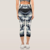 白黒抽象芸術煙通路銀河系 カプリレギンス (裏面)