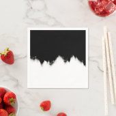 白黒抽象芸術紙ナプキン スタンダードカクテルナプキン (インサイチュ)
