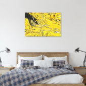 白黒抽象芸術絵画ズ |ア最高の素晴らしート キャンバスプリント (インサイチュ (寝室))