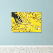 白黒抽象芸術絵画ズ |ア最高の素晴らしート キャンバスプリント (インサイチュ (ウッドフロア))