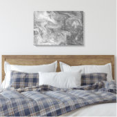 白黒抽象芸術絵画ズ キャンバスプリント (インサイチュ (寝室))