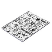 白黒抽象芸術絵画ズ ノートブック (左側)