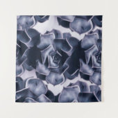 白黒抽象芸術絵画花 タペストリー (正面(横))