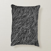 白黒抽象芸術絵画 アクセントクッション (裏面(縦))