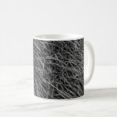 白黒抽象芸術絵画 コーヒーマグカップ (正面右)