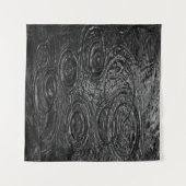 白黒抽象芸術絵画 タペストリー (正面(横))