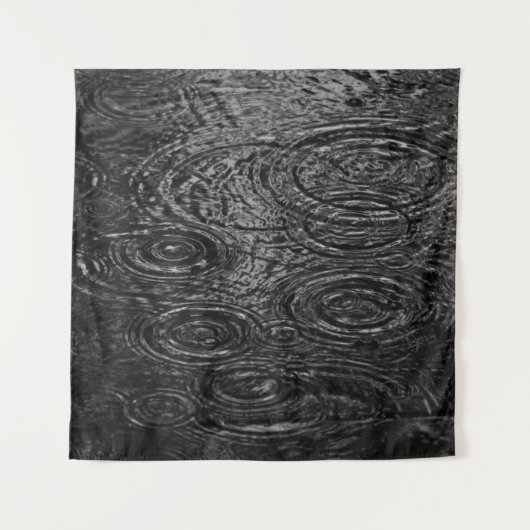 白黒抽象芸術絵画 タペストリー (正面)