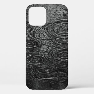 白黒抽象芸術絵画 iPhone 12ケース
