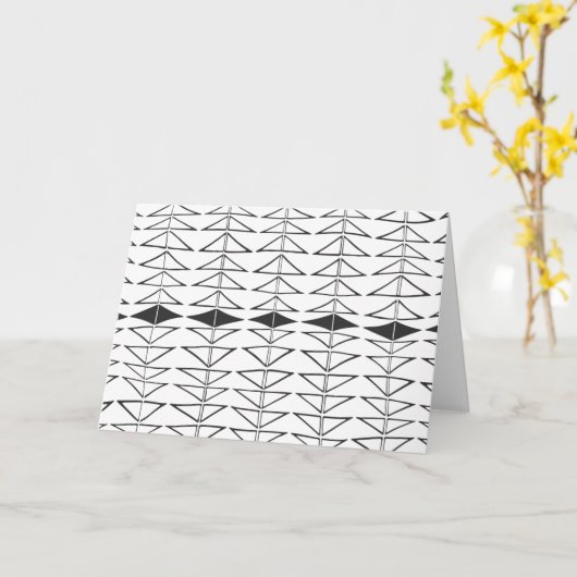 白黒抽象芸術線の図予測できな形パターン カード (黄色い花)