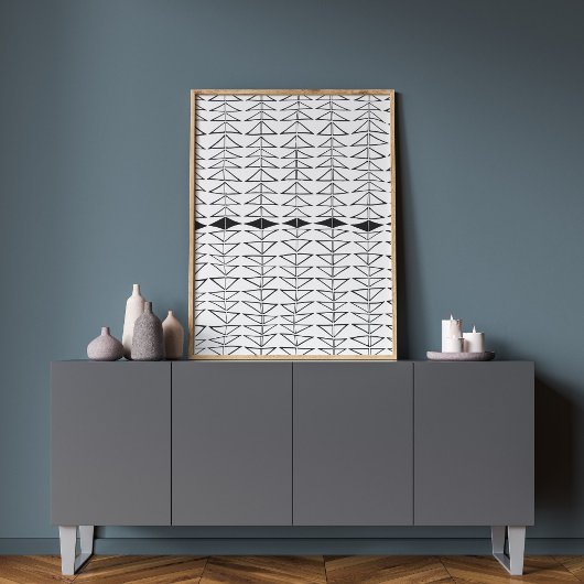 白黒抽象芸術線の形状パタ予測できなーン ポスター