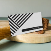 白黒抽象芸術線(アーバンモダン) 名刺