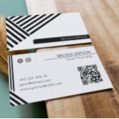 白黒抽象芸術線(アーバンモダン) 名刺