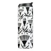白黒抽象芸術花:パタエレガントーン タンブラー (回転左)