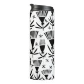 白黒抽象芸術花:パタエレガントーン タンブラー (回転右)