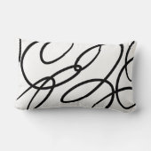 白黒抽象芸術落書 ランバークッション (裏面)