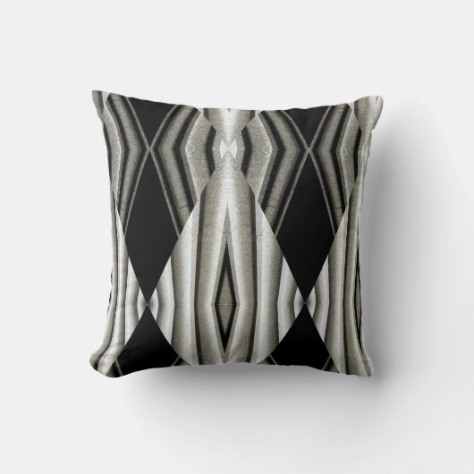 白黒抽象芸術装飾用クッション クッション (正面)
