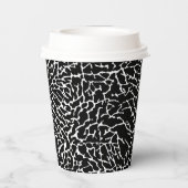 白黒抽象芸術象プリント 紙コップ (裏面)