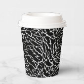 白黒抽象芸術象プリント 紙コップ (右)