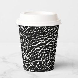 白黒抽象芸術象プリント 紙コップ