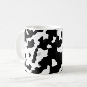 白黒抽象芸術迷彩ダウンロードと コーヒーマグカップ (正面左)