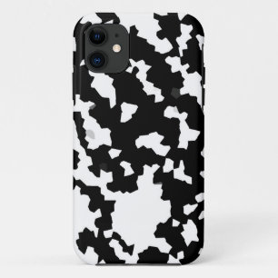 白黒抽象芸術迷彩携帯ケース iPhone 11 ケース