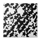 白黒抽象芸術迷彩模様 タイル (正面)