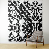 白黒抽象芸術迷彩模様 タペストリー (インサイチュ)