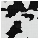 白黒抽象芸術迷彩模様 ファブリック (クローズアップ)