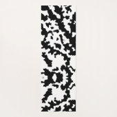 白黒抽象芸術迷彩模様 ヨガマット (裏面)