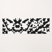 白黒抽象芸術迷彩模様 ヨガマット (正面(横))