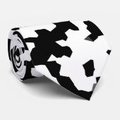 白黒抽象芸術迷彩 ネクタイ (ロール)