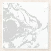 白黒抽象芸術顔付随芸術 ガラスコースター (裏面)