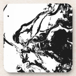 白黒抽象芸術顔付随芸術 コースター